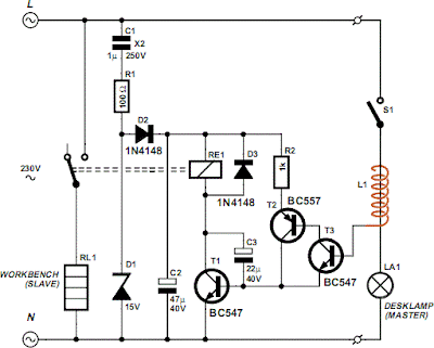 Mains Slave Switcher Circuit Diagram