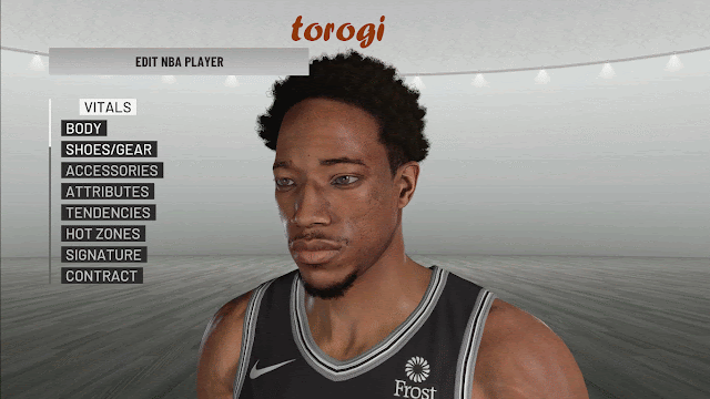 NBA 2K19 DeMar DeRozan Cyberface