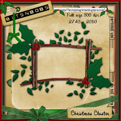 http://scrappingbits.blogspot.com/2009/11/christmas-cluster-freebie.html