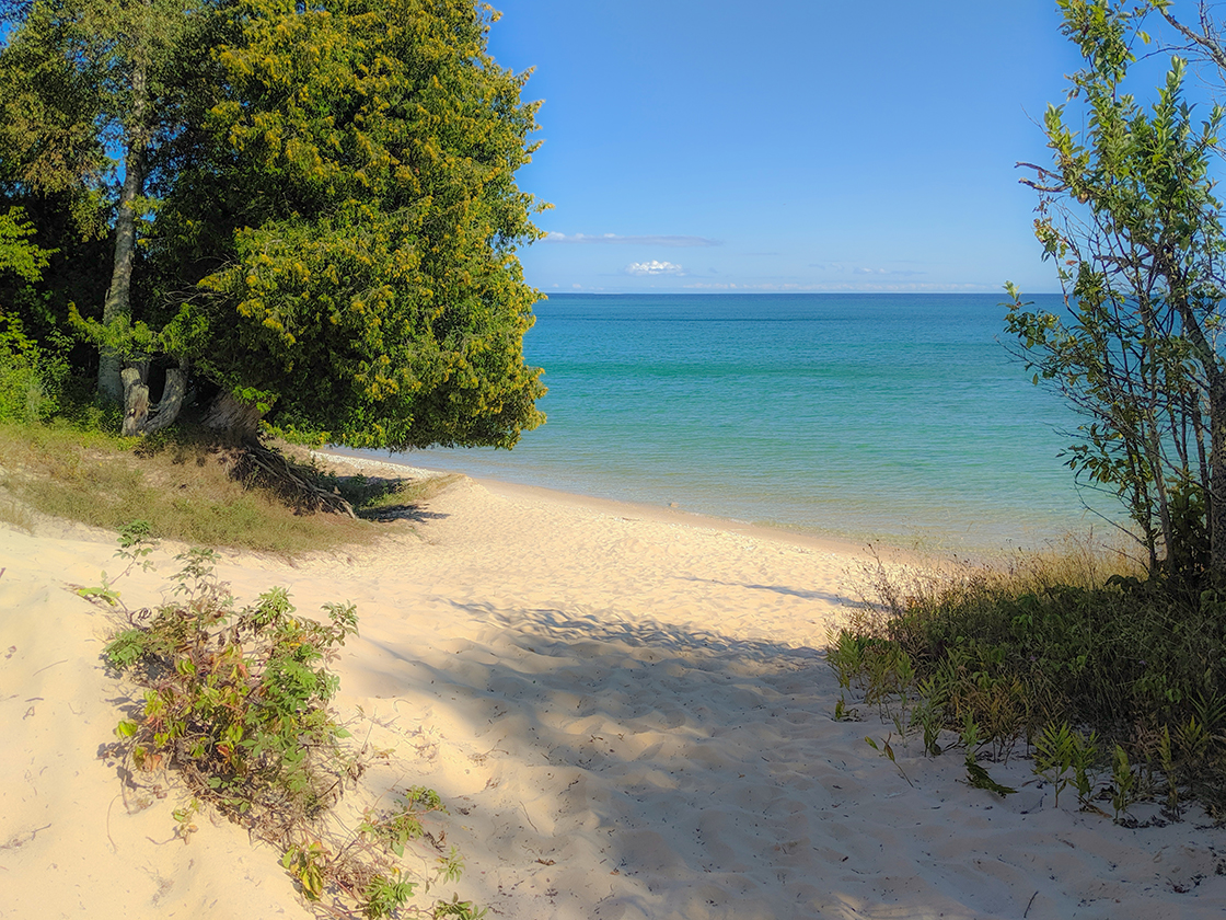 Main Beach Area at Rock Island State Park WI