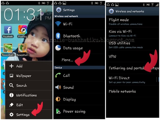 Cara Connect Internet Handphone Dengan Laptop