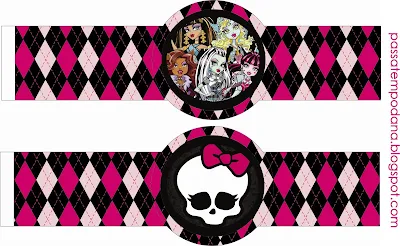 Imprimibles y Fondos Gratis de Monster High Rosa para Imprimir Gratis.