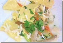 Quadrucci al limone e pepe con funghi e scamorza