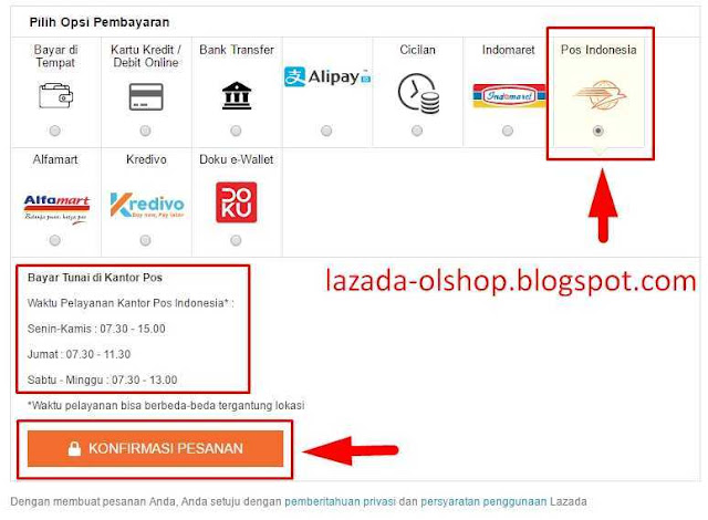 Cara Belanja Dan Pembayaran Di Lazada Lewat Kantor Pos Indonesia