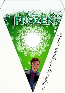 Banderines de Fiesta de Frozen Fever para imprimir gratis.