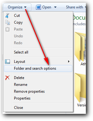 Folder and Search Options