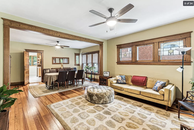 color photo of living room and dining room of Sears Hazelton 1028 Coronado Ave Cincinnati OH
