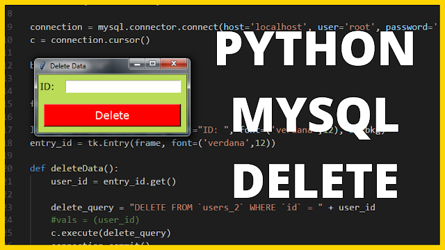 Delete Records In MySQL Database Using Python