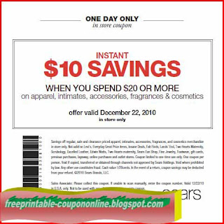 Free Printable Sears Coupons