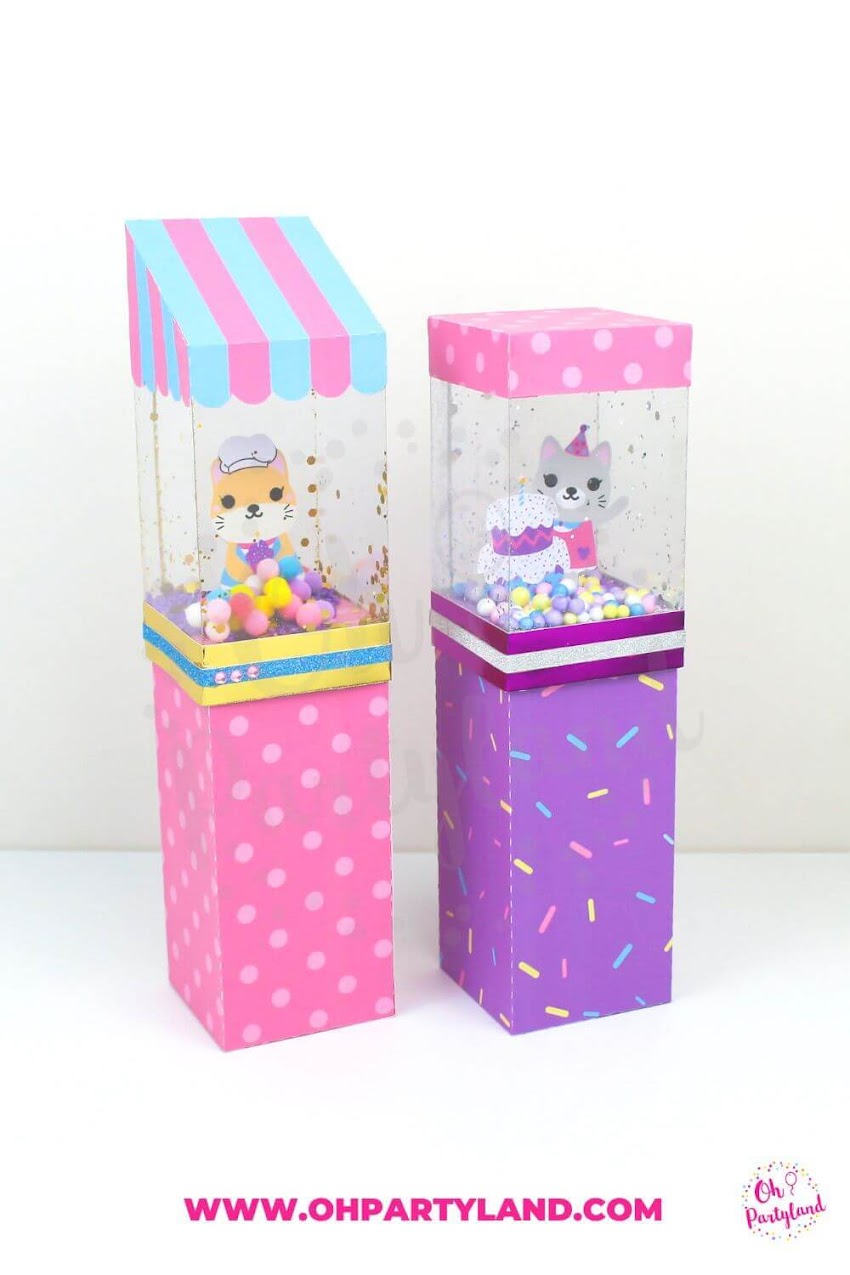 Shaker boxes with lid - Rectangular cricut box template