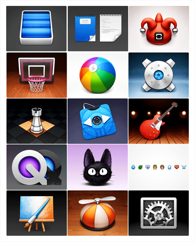 リアルに作りこまれたアイコン素材がいろいろ