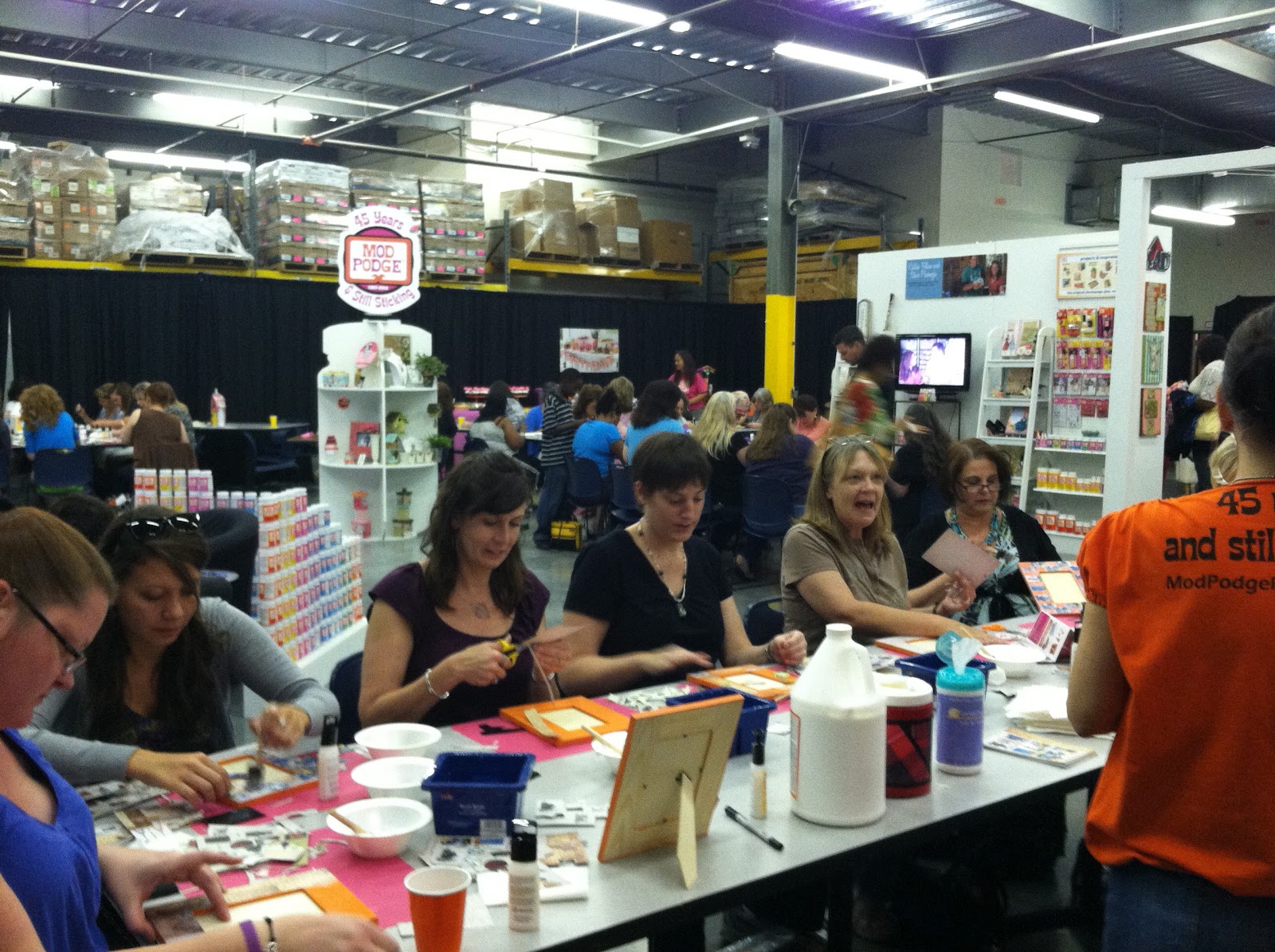 50 Michaels Rewards members were invited to come and craft for the day ...