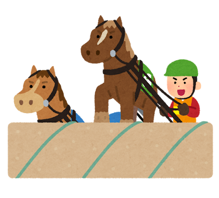 ばんえい競馬のイラスト