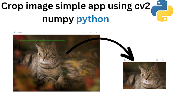 Crop image simple app using cv2 numpy python