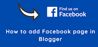 How to add facebook page in blogger
