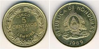 Monedas de Honduras,  Moneda de cinco centavos, 