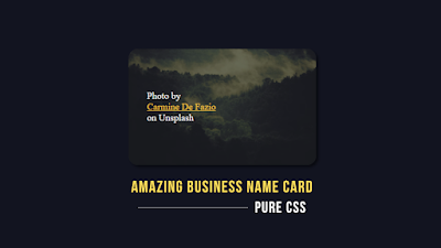 Amazing Business Name Card - Using HTML & CSS | Codexbaba