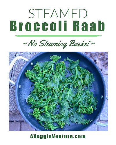 Steamed Broccoli Rabe (Broccoli Raab), another quick, healthy vegetable recipe ♥ AVeggieVenture.com.