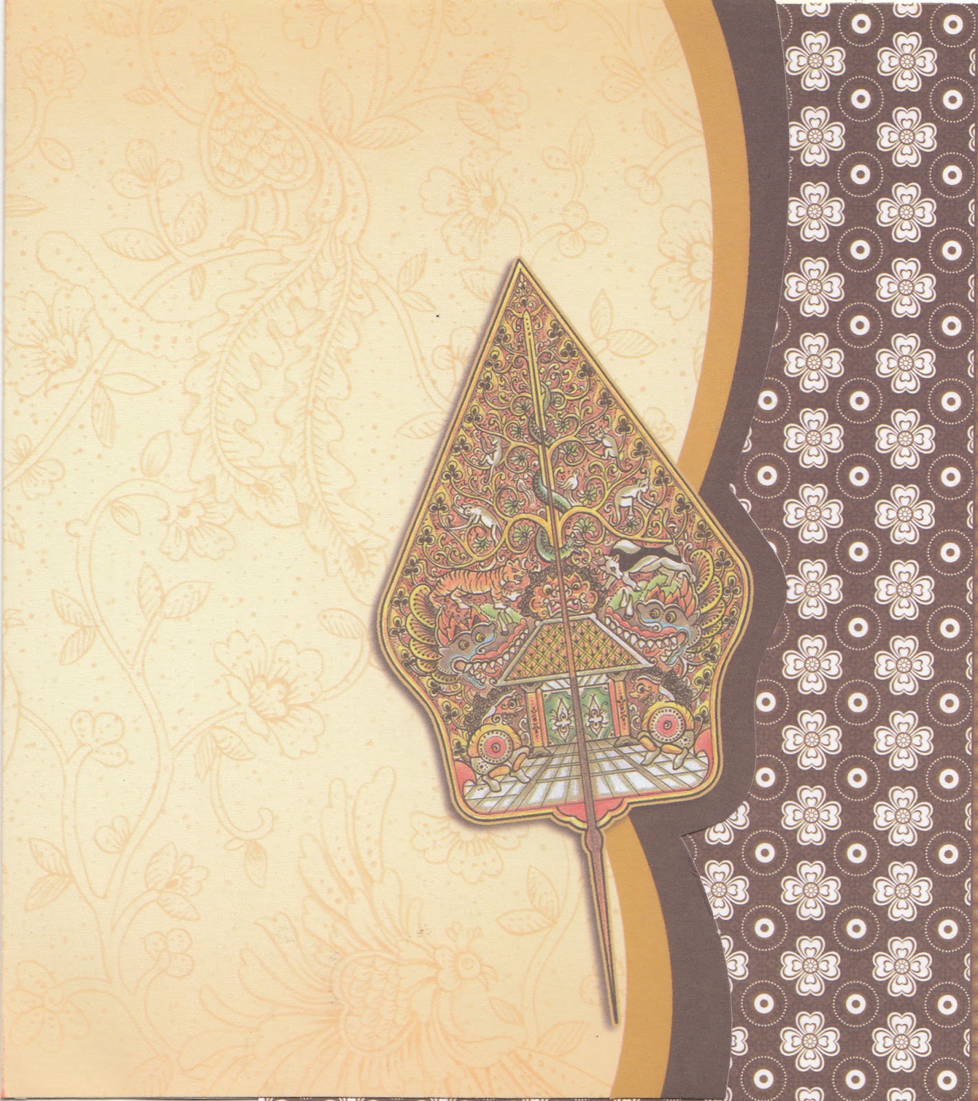 Undangan Pernikahan Motif Wayang - Erba 88152 - Putra Wilis