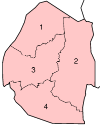 Pembagian wilayah administratif Swaziland