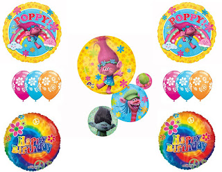 Trolls Movie Balloon Bouquet party supplies