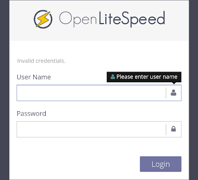 Openlitespeed Server Admin Login