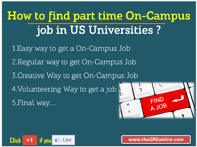 How to find part time On-Campus job in US Universities ?