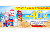 Logo Sconti bollenti di Ferragosto in Casa Henkel : - 40% confezioni bipacco e Vape