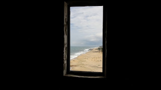 Cape Coast castle with nice view on the beach