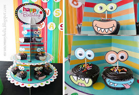 DIY Cute Little Monster Cupcakes