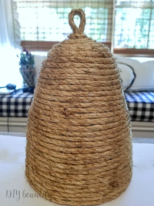 bee skep made from rope