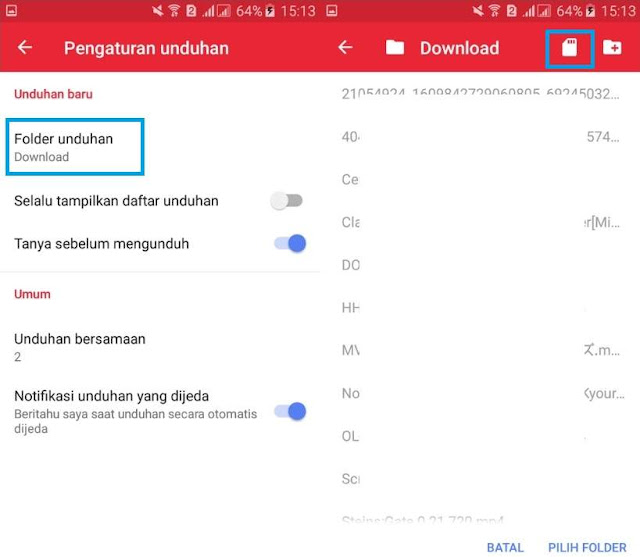 Agar Hasil Download di Opera Mini Tersimpan di SD Card