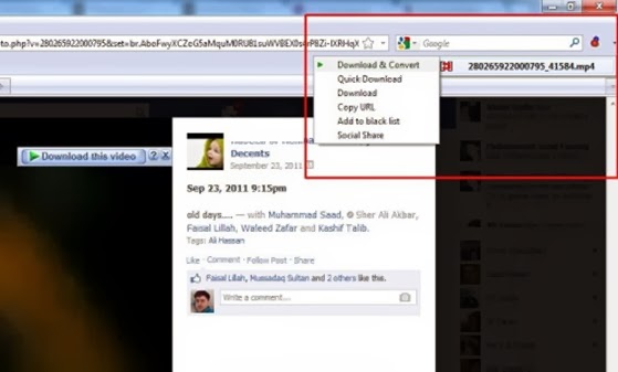 Download Facebook Videos FireFox addon