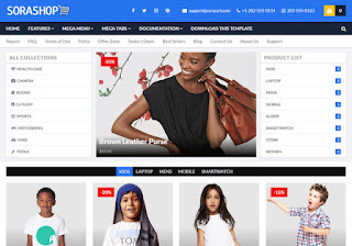 download  e-commerce blogger template for online shop