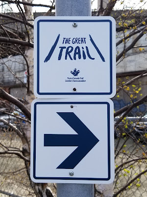 The Great Trail indicator sign Toronto Ontario.