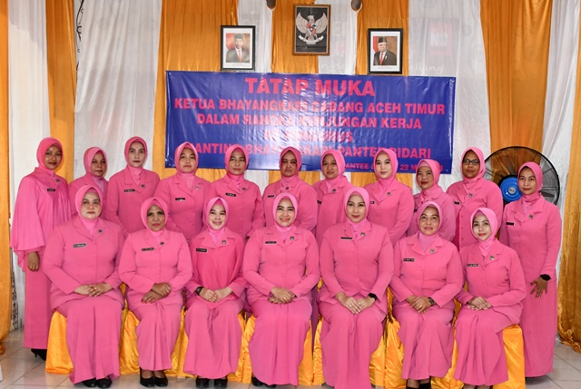 Kunjungan Kerja ke Ranting, Ini Pesan Ketua Bhayangkari Cabang Aceh Timur