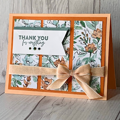Stampin' Up! thank you card using Flowers of Friendship Stamp Set