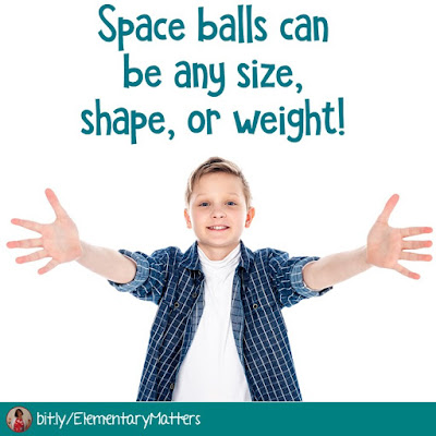 Space Balls: Here's a quick game that children love, that develops team work, concentration, and imagination. Plus, it doesn't require any materials!