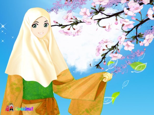 MISS LITTLE RED ROSE CUTENYE GAMBAR  KARTUN  MUSLIMAH 