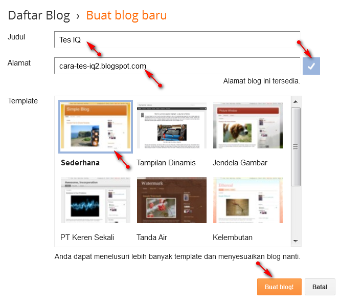  Cara  Cepat Membuat  Blog  Gratis di Blogspot  Tanpa Ribet 