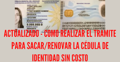 cedula de identidad sin costo