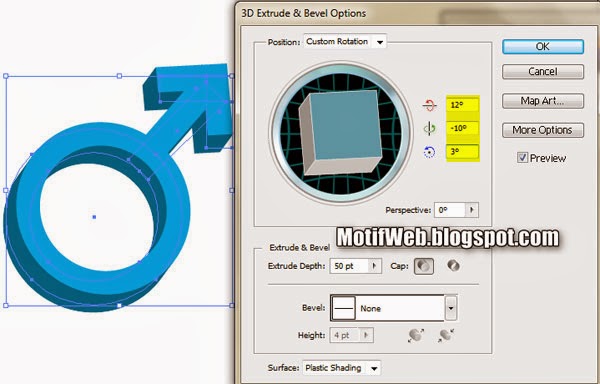 simbol pria 3d