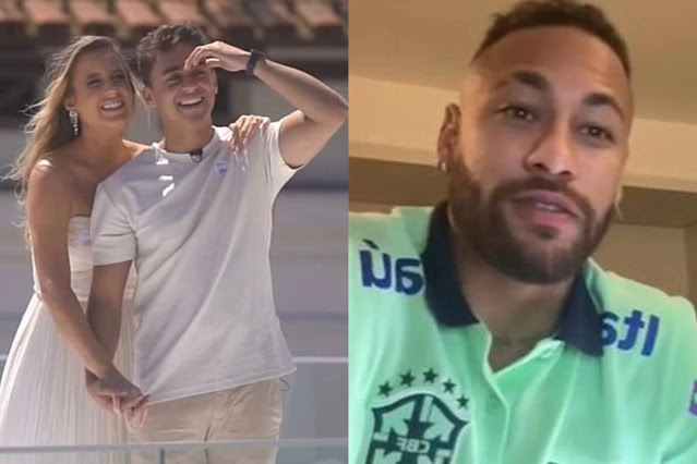 Neymar participa de chá revelação de filho do deputado Nikolas Ferreira.