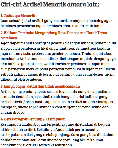 Cara Membuat Artikel Dan Contohnya Aneka Contoh