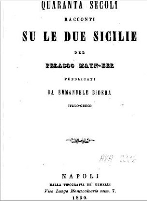 Gli Arbëreshë arrivarono come fecero i Pelasgi albanesi 4000 anni fa; i Greci non hanno capito i miti in lingua pelasgo albanese - E. Bidera (1850)