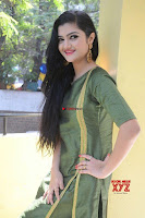 Akshitha cute beauty in Green Salwar at Satya Gang Movie Audio Success meet ~  Exclusive Galleries 018.jpg
