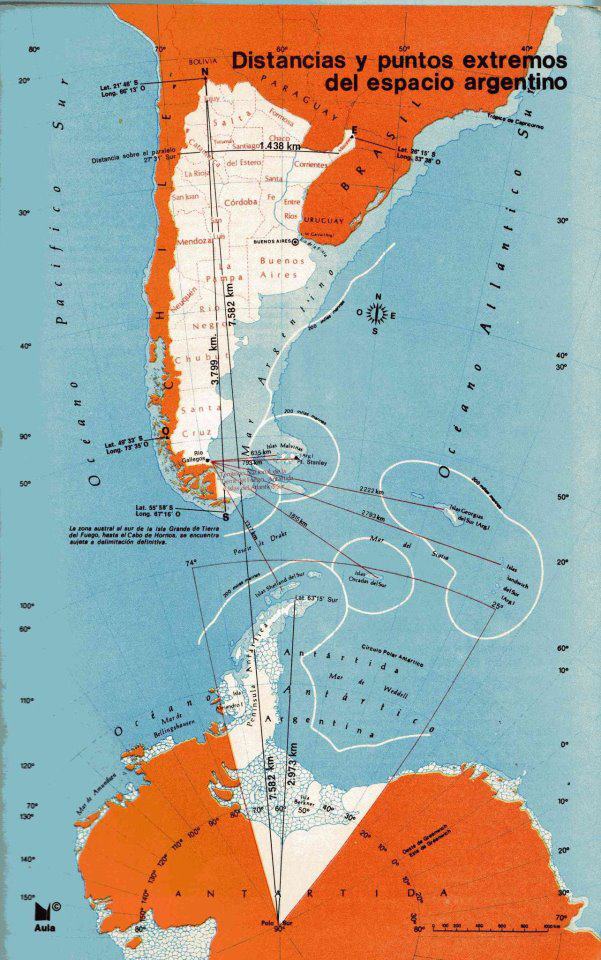 Geografia profesora Paez: Mapa bicontinental de la República Argentina