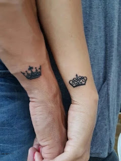 couple tattoos king and queen