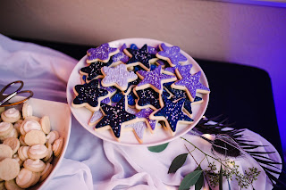 purple ombre star sugar cookies