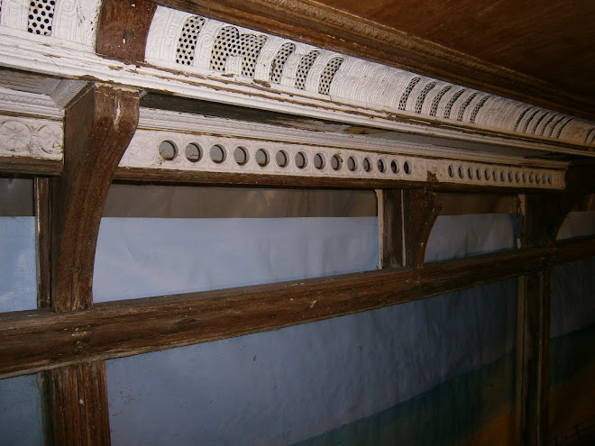 Original fretwork in the Hastings trams.